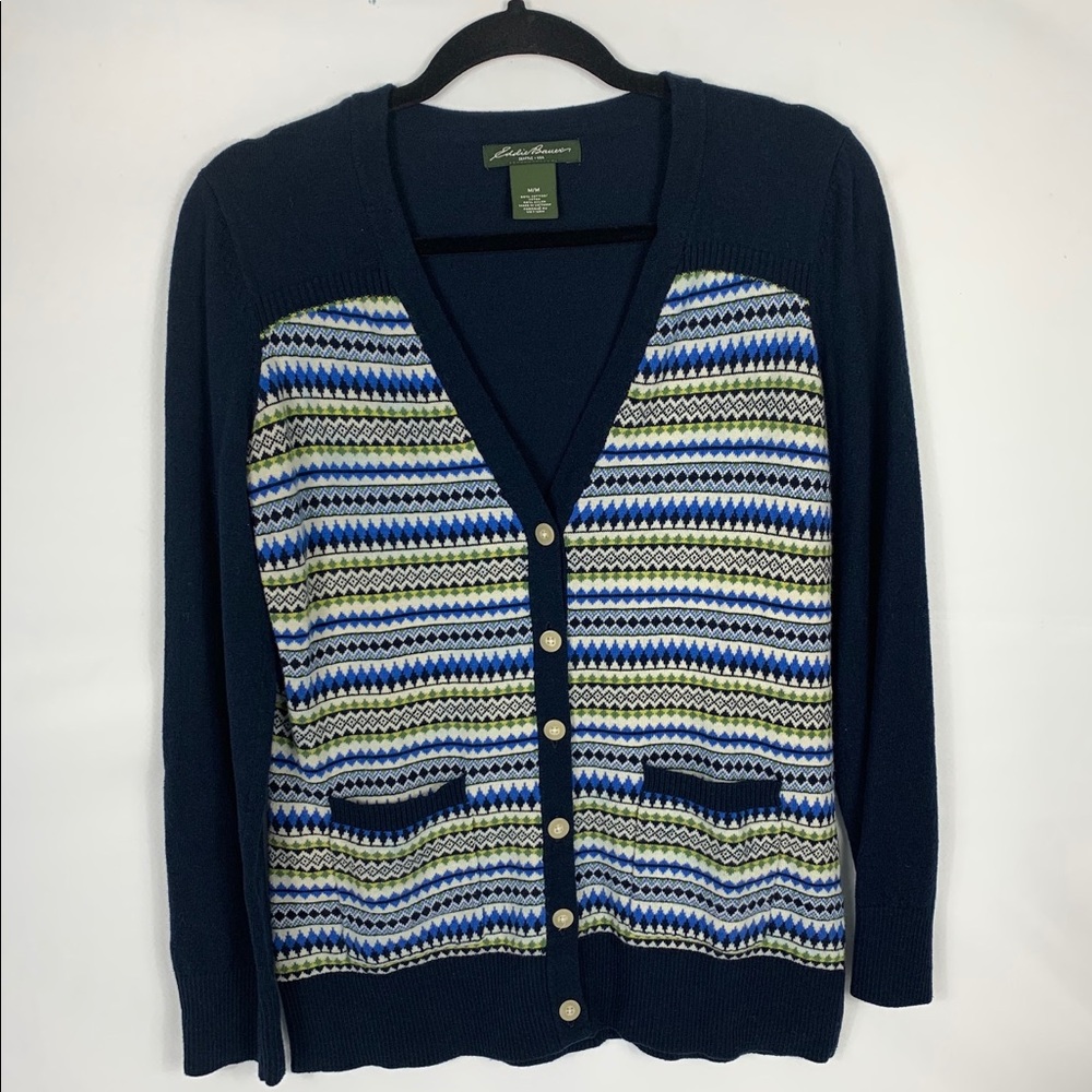 Eddie Bauer women’s Navy Blue Cardigan Size Medium